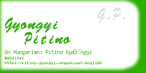 gyongyi pitino business card